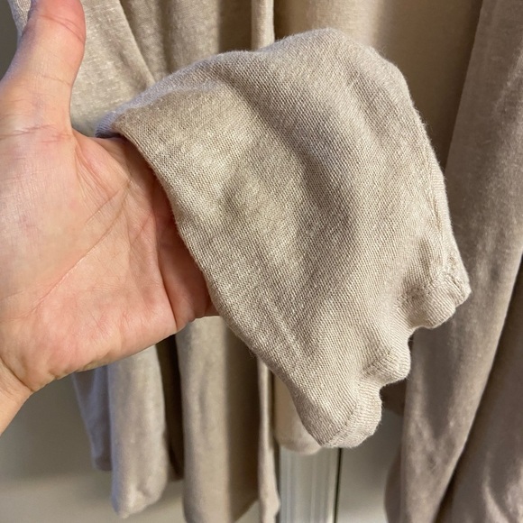J Jill love linen cardigan open front draped linen cream 4X - Picture 6 of 8